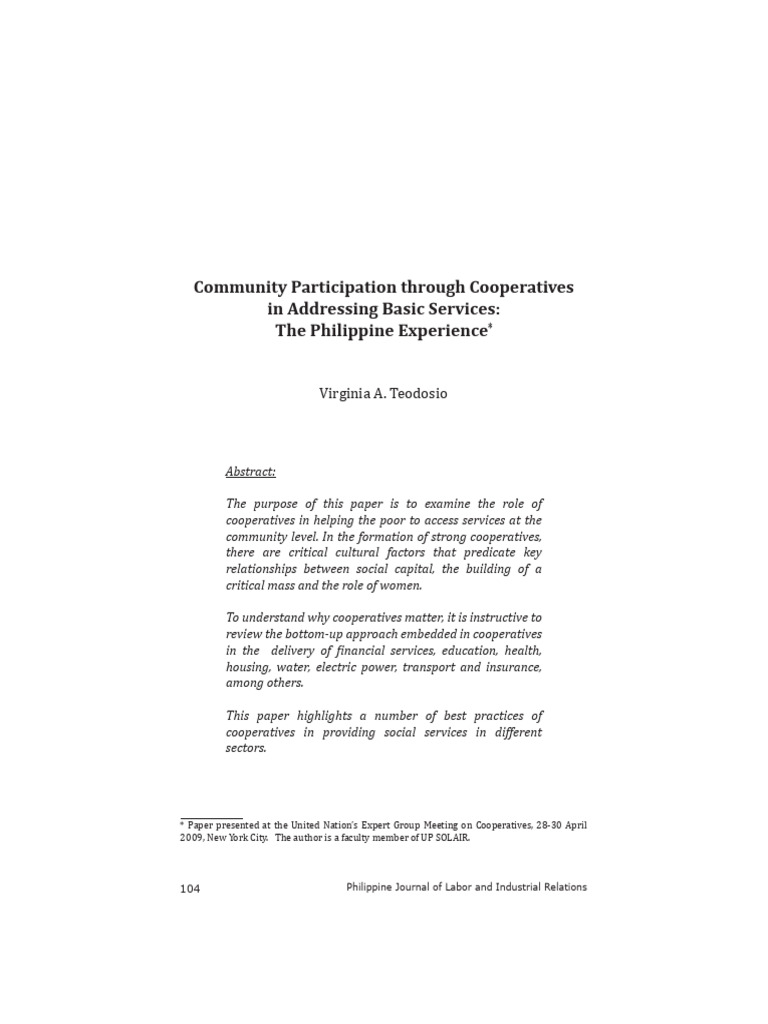 Cooperatives Enhancing Community Services | PDF | Cooperative | Poverty