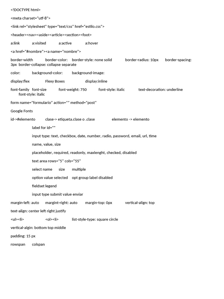 HTML | PDF | Formatos de serialización de datos | Hipertexto