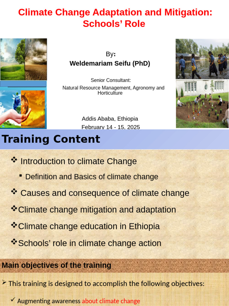Training On Climate Change For School | PDF | Greenhouse Gas | Climate ...