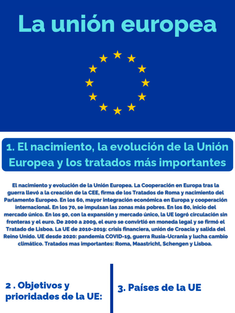 Historia y símbolos de la Unión Europea | PDF