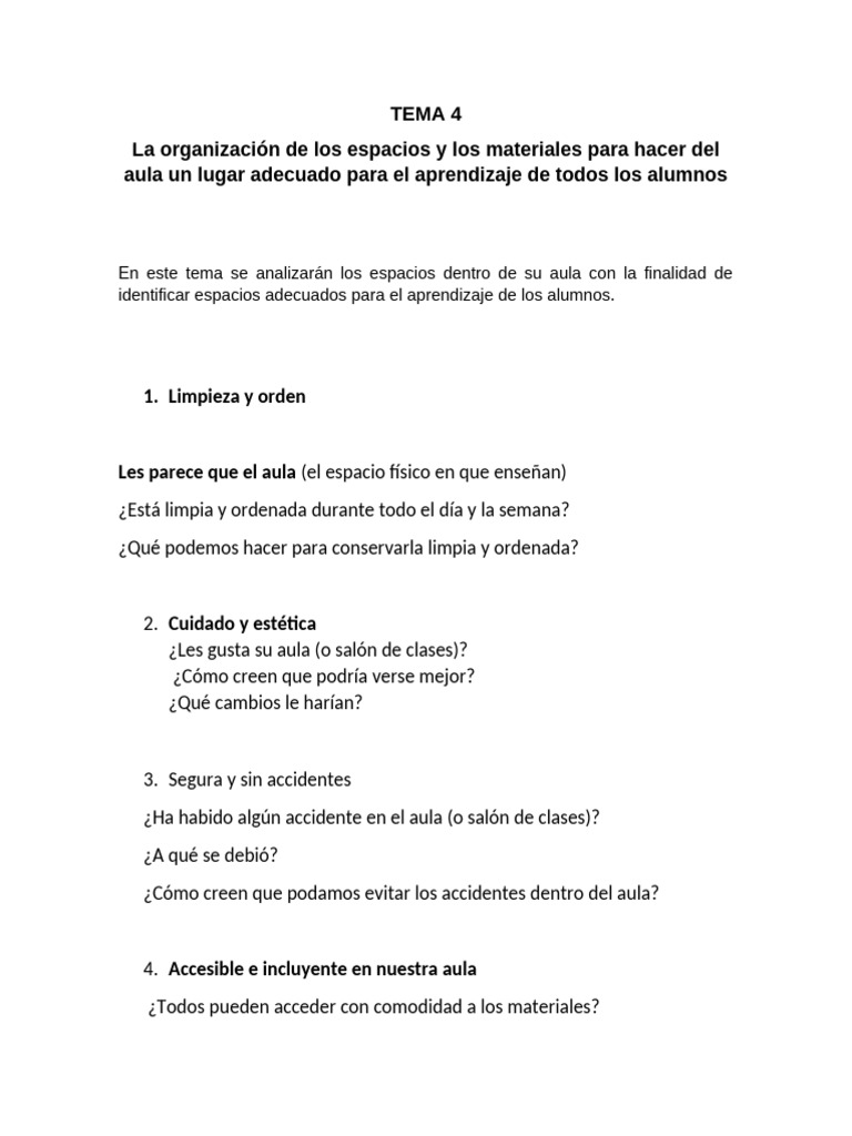 Organización del Aula para Aprendizaje Efectivo | PDF | Salón de clases ...