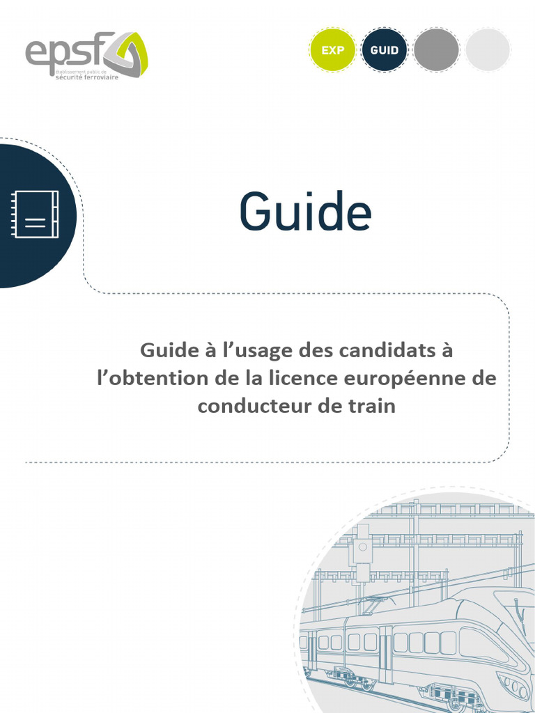 Guide de la licence conducteur de train | PDF | Transport ferroviaire ...