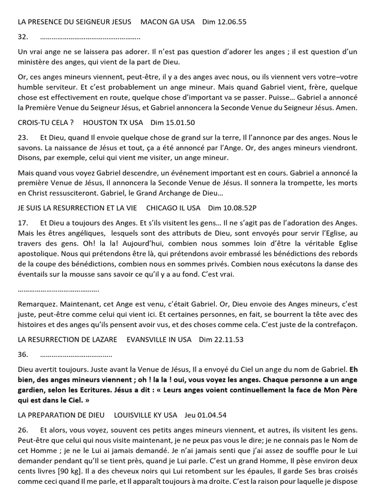 La divinité de Jésus-Christ selon Branham | PDF | Dieu | Jésus