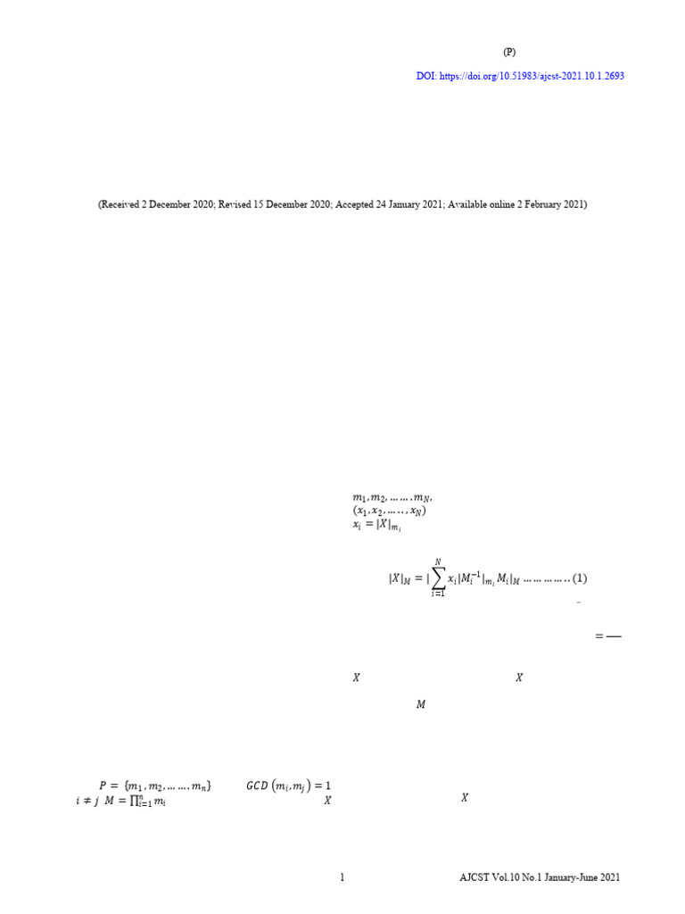 AJCST+Vol 10+no 1+January-June+2021,+pp +1-4 | PDF | Mathematics ...
