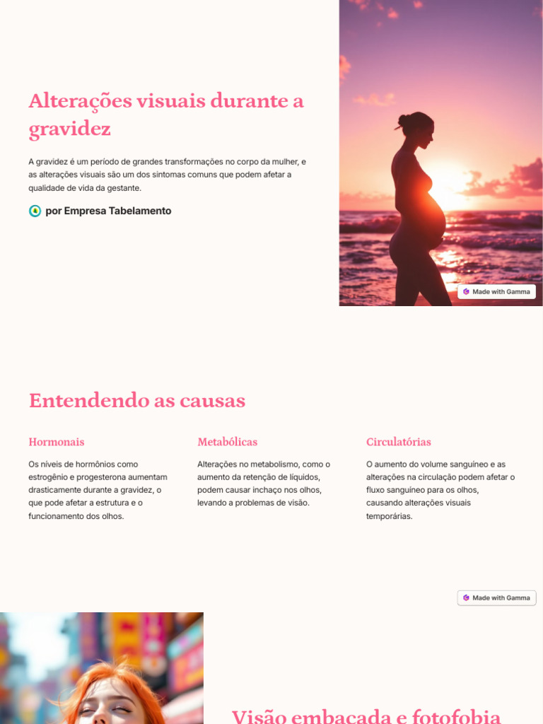 Alterações Visuais na Gravidez: Causas e Cuidados | PDF | Gravidez ...