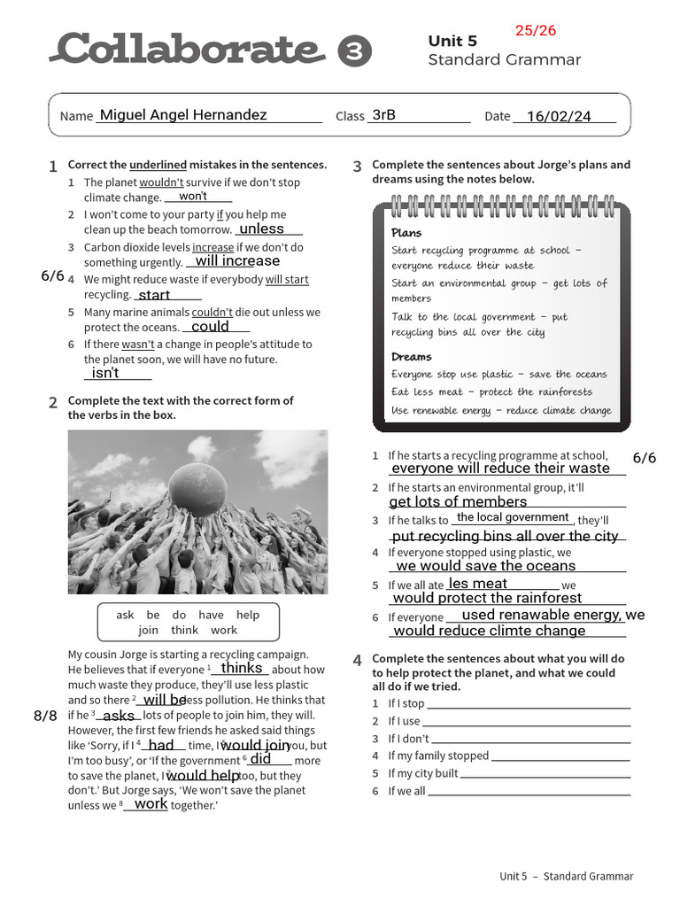 Kami Export - Collaborate - WS - 3 - Standard - Grammar - Unit - 5 ...