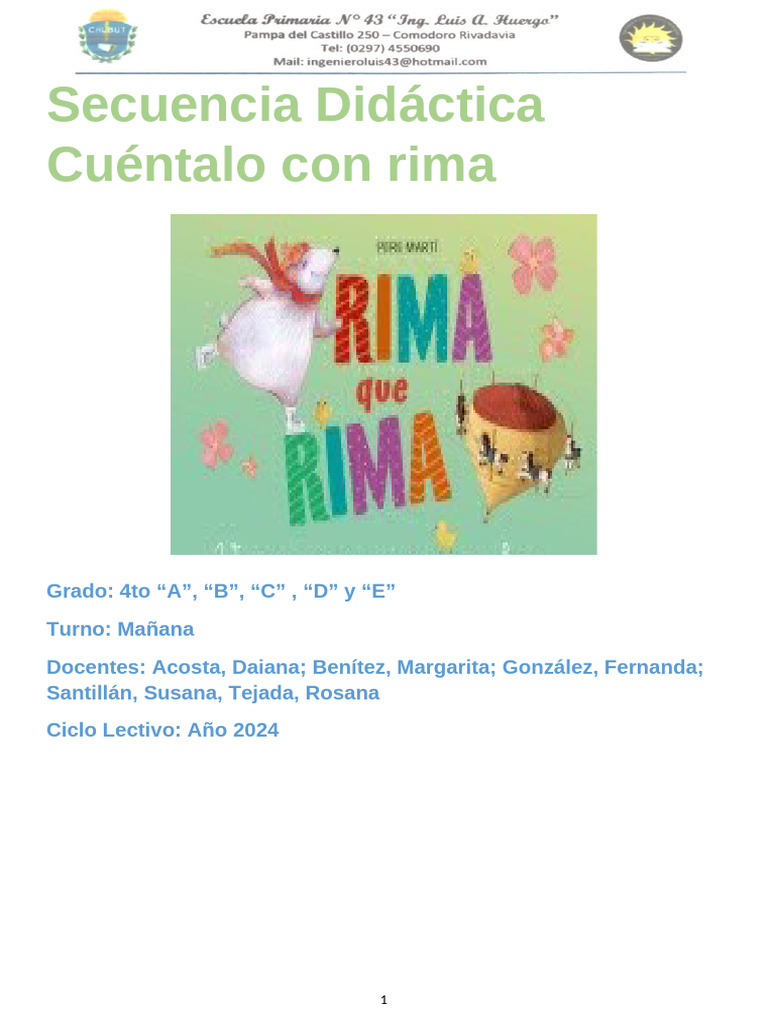 Cuentalo Con Rima | PDF | Poesía | Rima