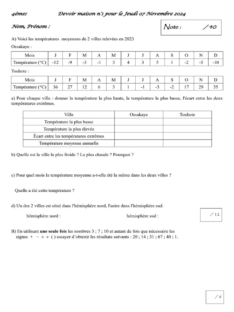 4èmes DM1 | PDF