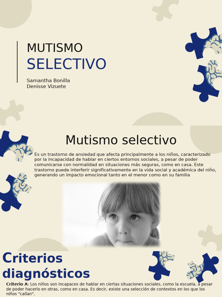 Mutismo Selectivo | PDF | Ansiedad | Desorden de ansiedad social