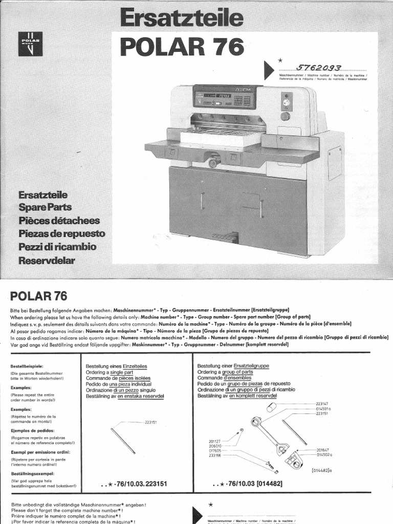 Polar Despiece 76 EM Y SD-P AÑO1988 | PDF
