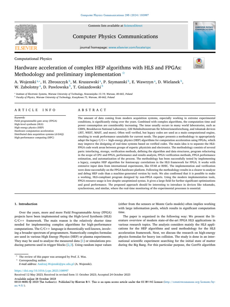 FPGA Acceleration for HEP Algorithms | PDF | Field Programmable Gate ...
