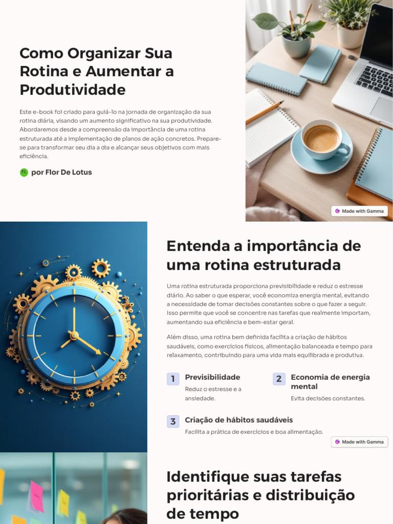 Organize sua Rotina e Aumente a Produtividade | PDF | Tempo