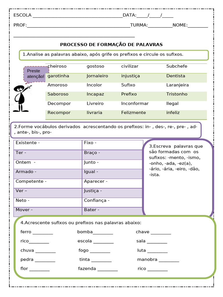 Formação de Palavras na Escola | PDF