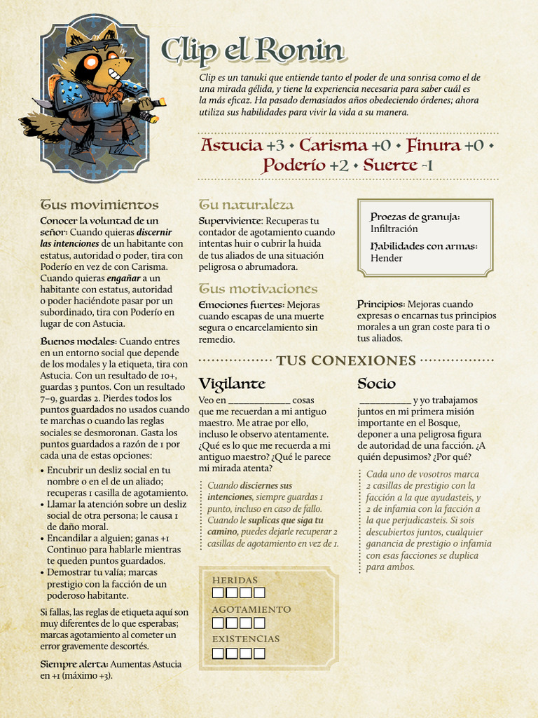 Clip el Ronin: Supervivencia y Astucia | PDF