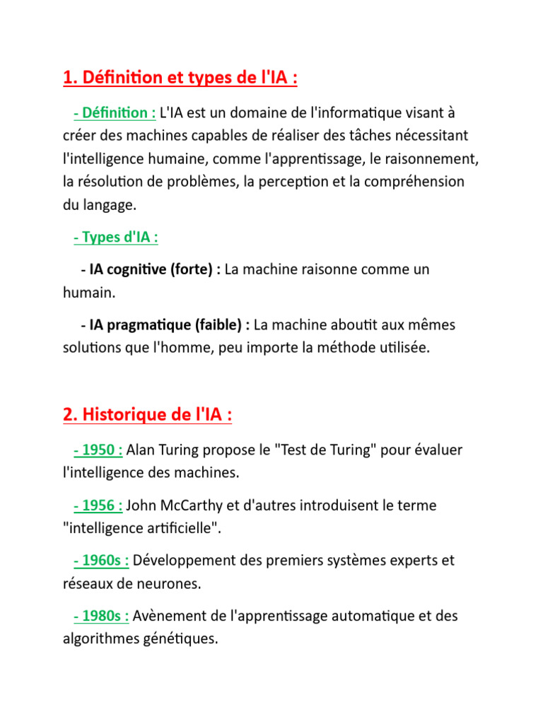 Introduction à l'intelligence artificielle | PDF | Intelligence ...