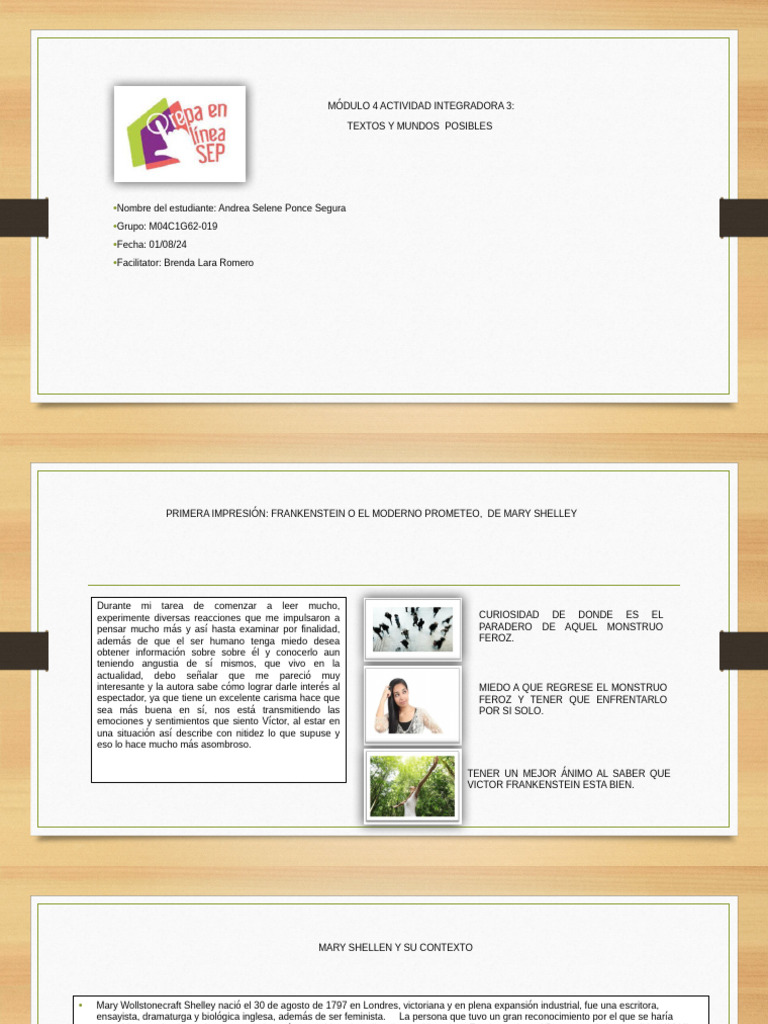 Actividad Integradora 3 Modulo 4 Original | PDF | Frankenstein | Amor