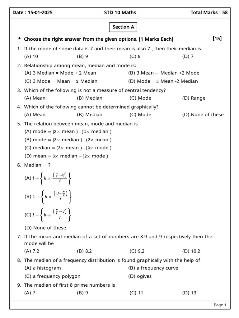 Statistics | PDF | Mean | Mode (Statistics)