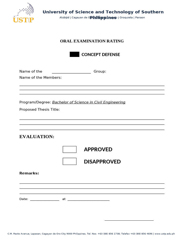 06 Oral Examination Rating (Concept) | PDF