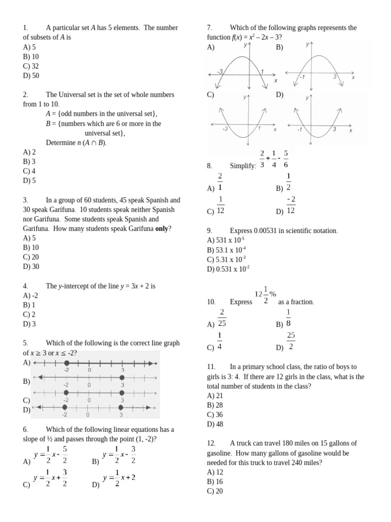 Math Problems and Solutions Guide | PDF | Numbers | Algebra