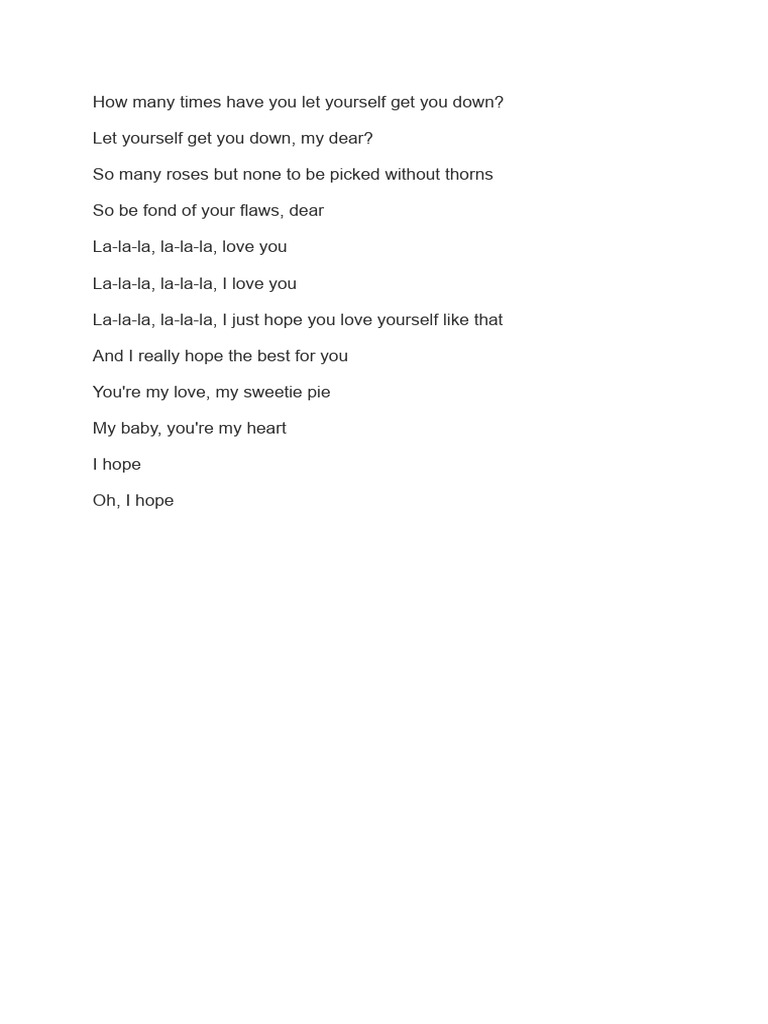 How Many Times Have You Let Yourself Get You Down - Documentos Google | PDF