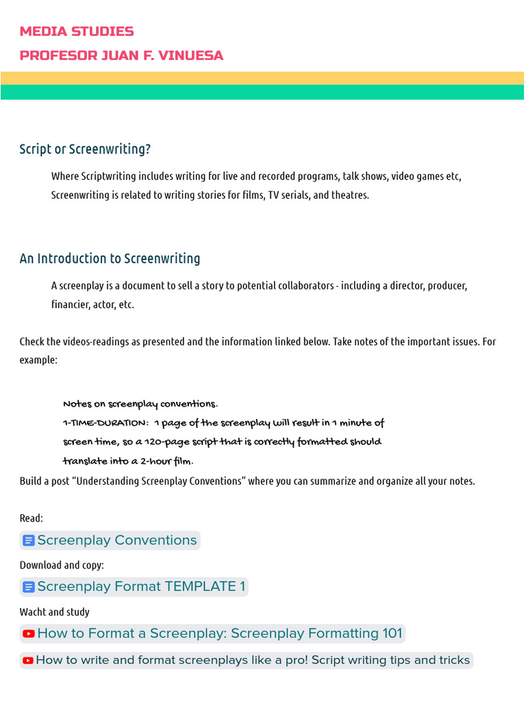 Screenwriting Basics for Beginners | PDF