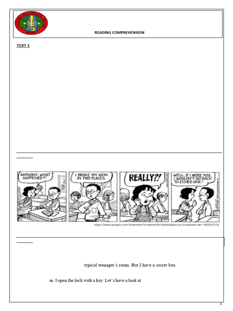 English Reading Comprehension Exercises | PDF