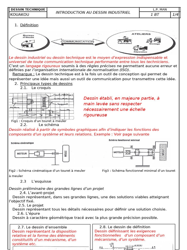 Introduction au Dessin Industriel | PDF | Dessin | Dessin technique