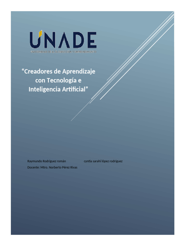 Creadores de Aprendizaje Con Tecnología e Inteligencia Artificial | PDF ...