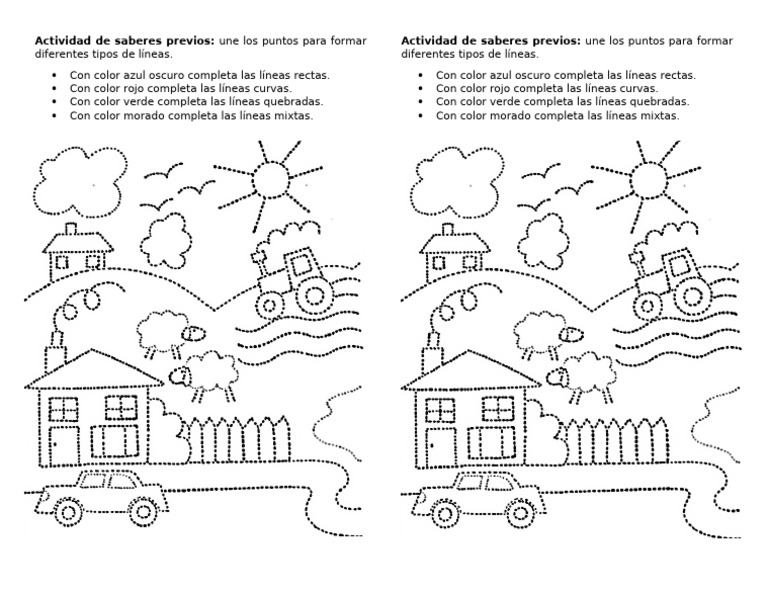 Actividades de Dibujo con Líneas para Niños | PDF