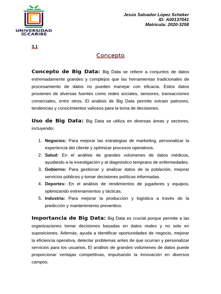 Conceptos y Usos de Big Data | PDF | Big Data | Datos