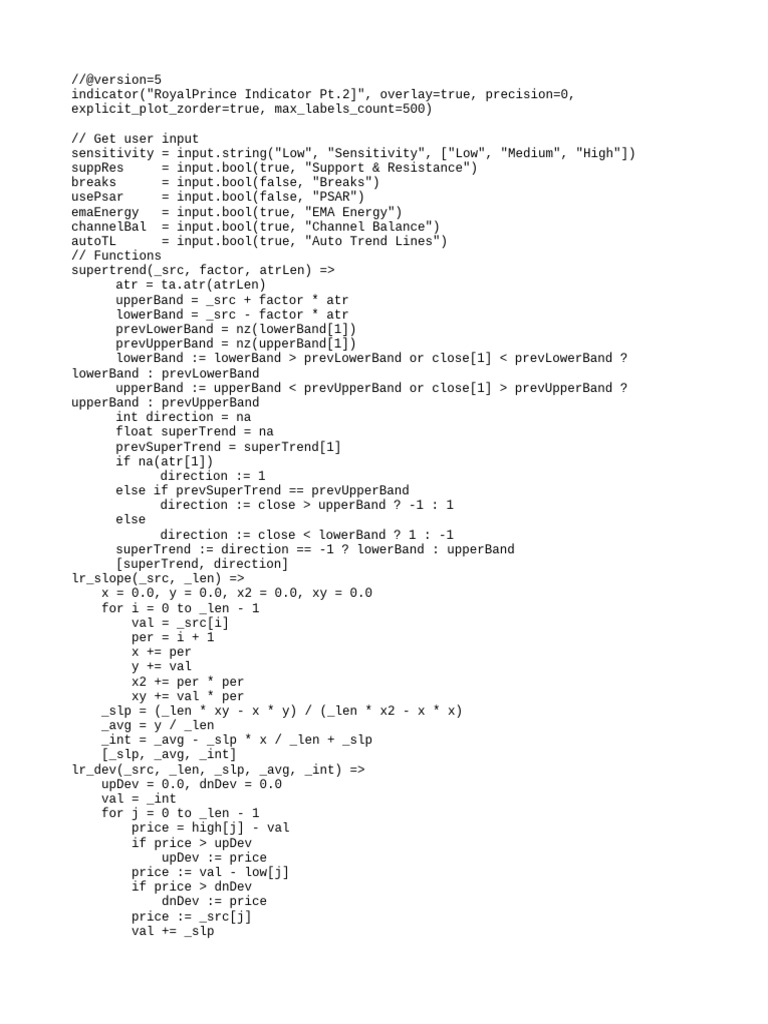 Trading Indicator Script | PDF | Telecommunications Infrastructure | Street