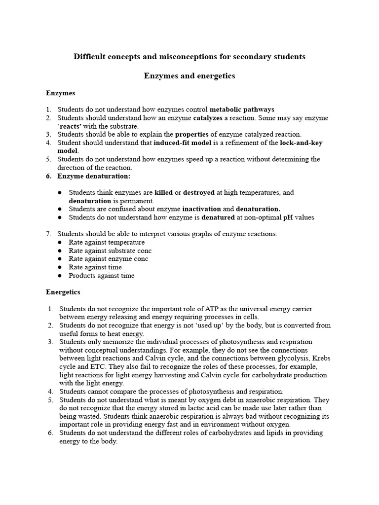 Misconceptions in Secondary Biology Concepts | PDF | Gene | Immune System