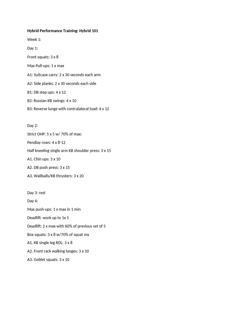 Hybrid Performance Training | PDF | Strength Training | Physical Fitness
