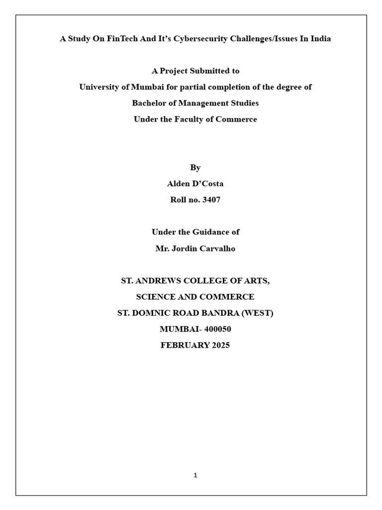 Fintech and Its Cybersecurity Issues (AutoRecovered) - 6 | PDF ...
