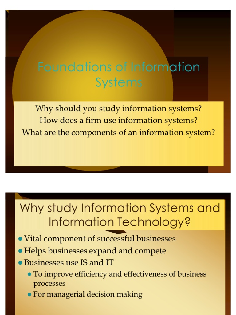 Why Should You Study Information Systems? How Does A Firm Use ...