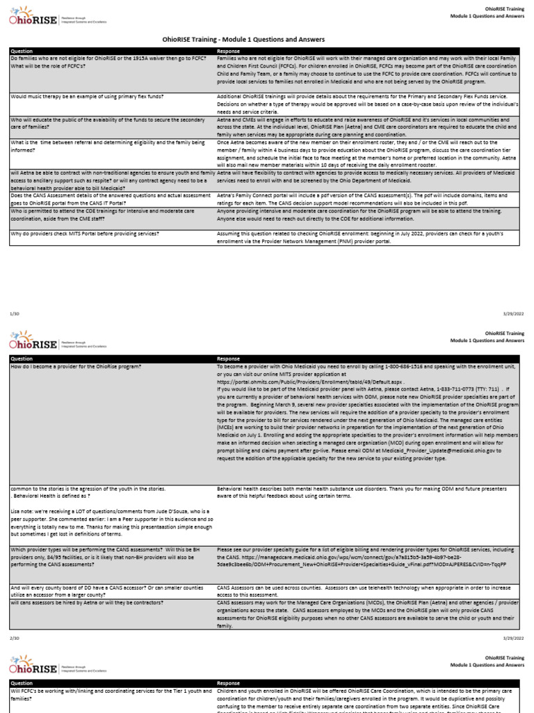 Module 1 Q&A | PDF | Medicaid | Managed Care
