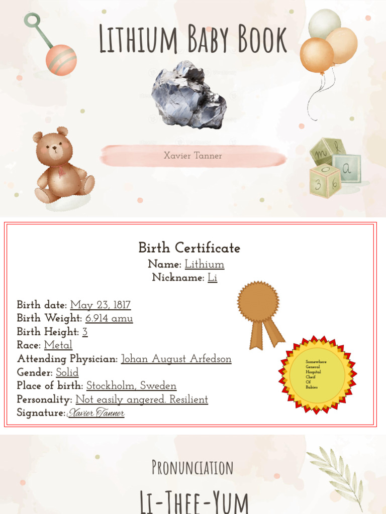 Lithium Baby Book | PDF
