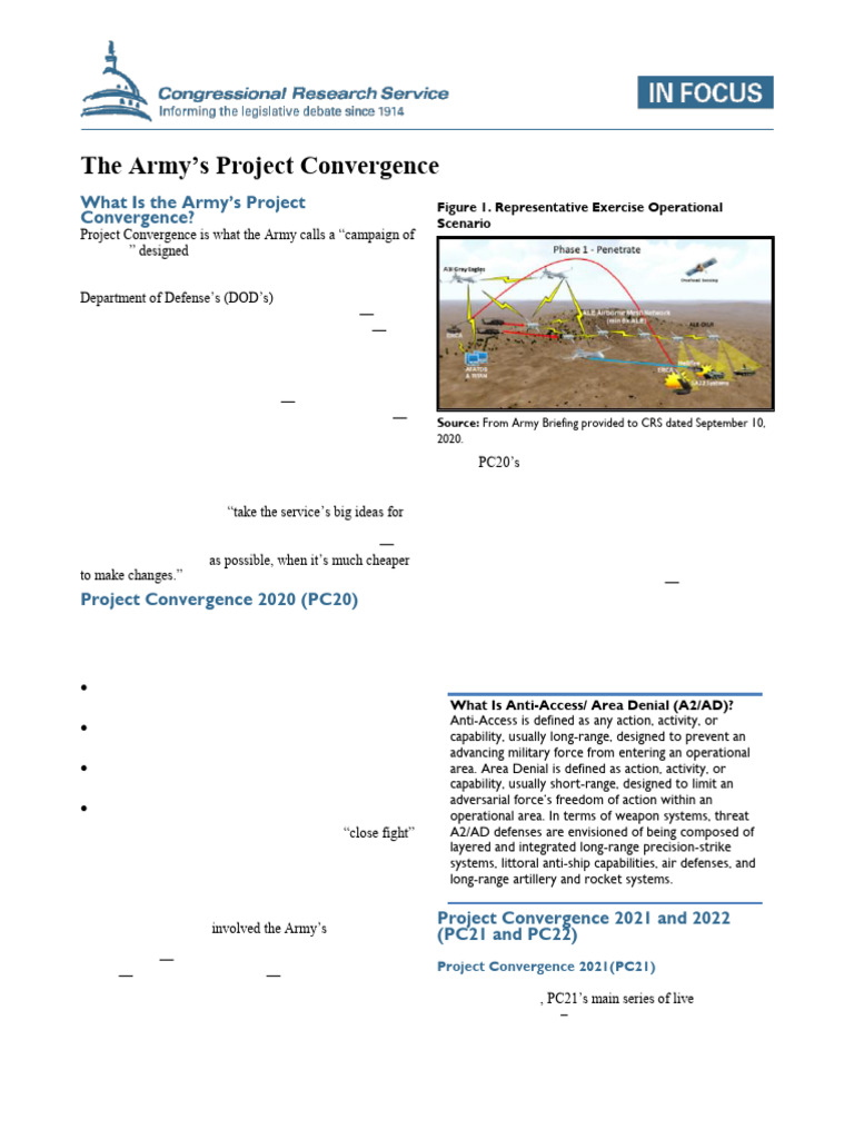 Army Project Convergence Overview | PDF | Congressional Research ...