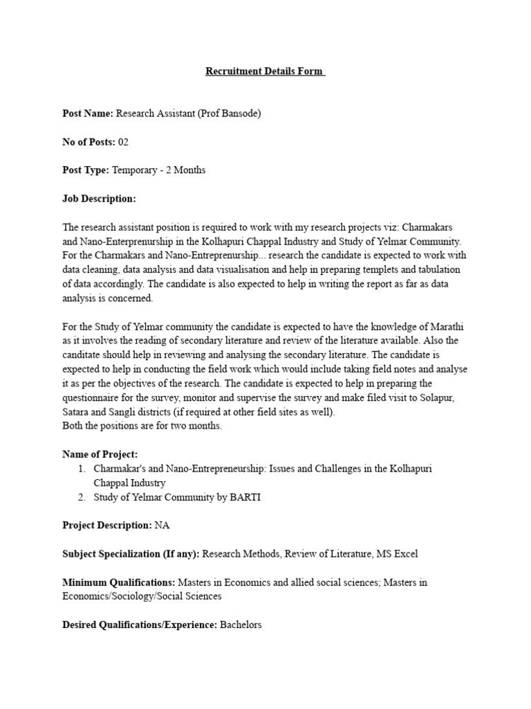 RA Prof Bansode | PDF