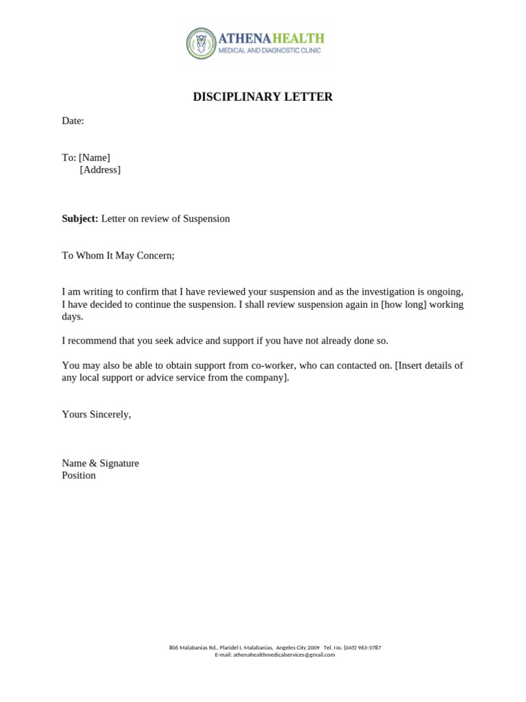 Disciplinary-Letter | PDF