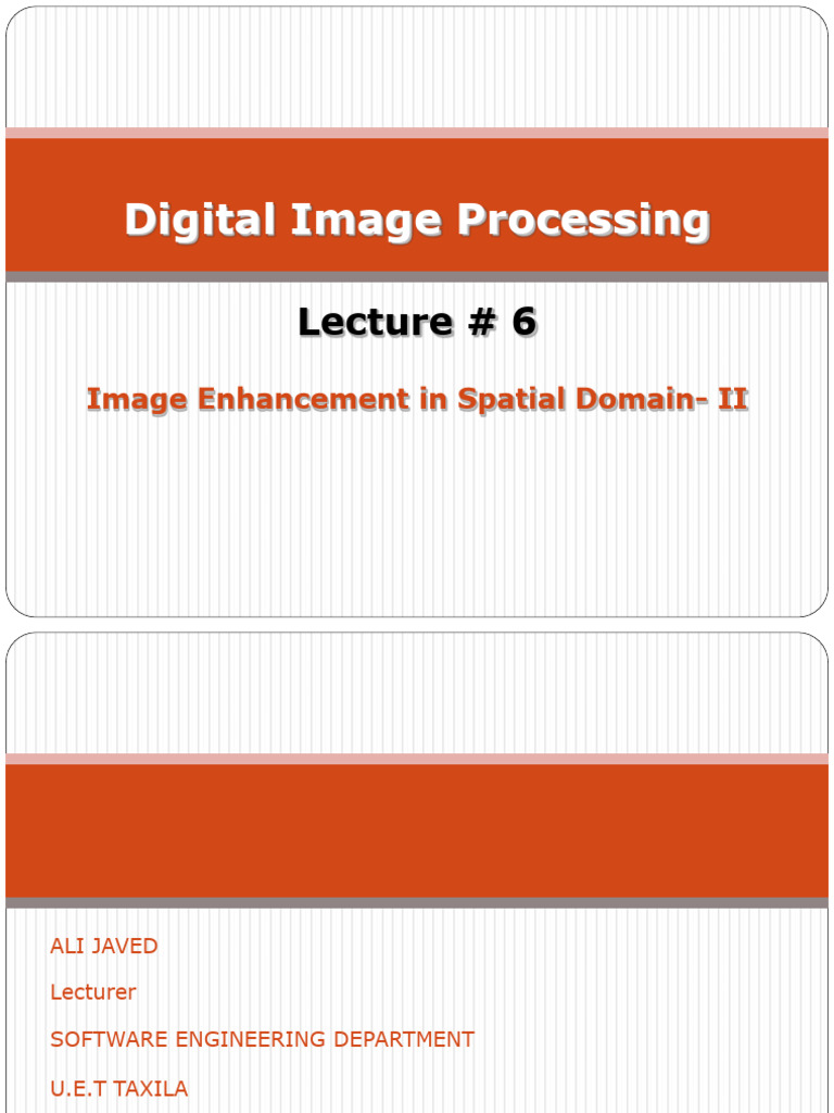 Spatial Domain Image Enhancement Techniques | PDF | Signal Processing ...