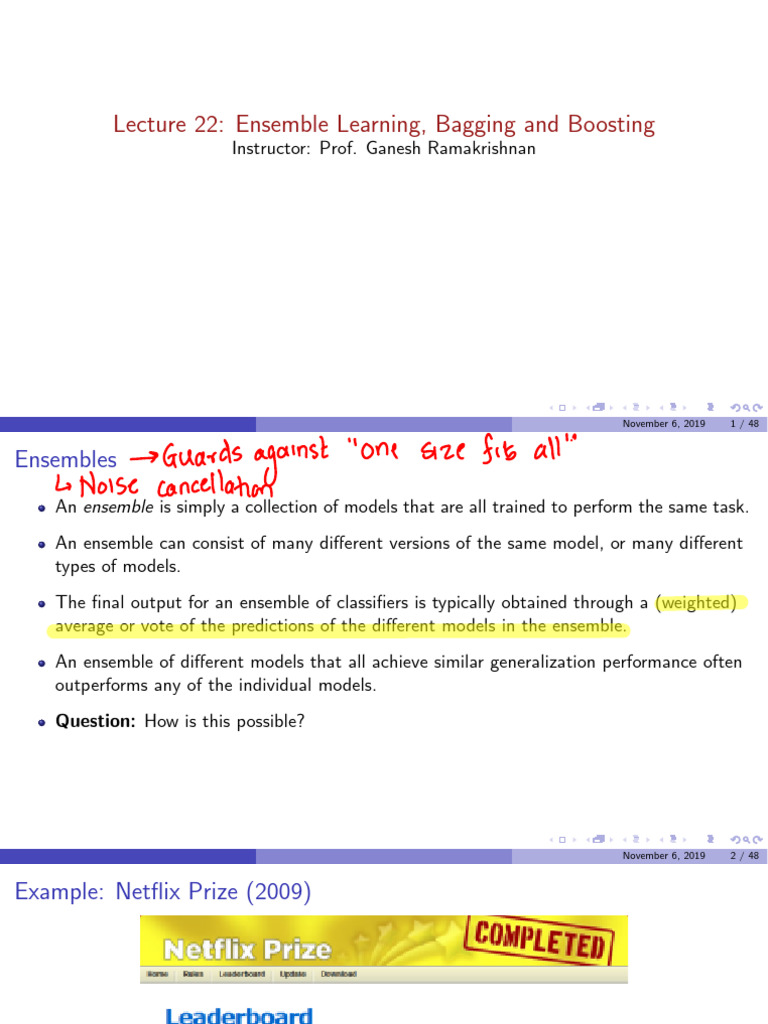 Ensemble Learning: Bagging & Boosting | PDF | Machine Learning ...