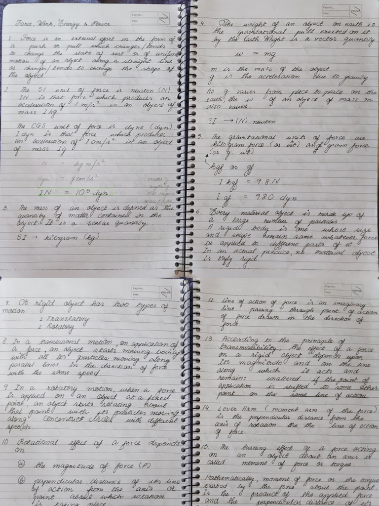 Physics Handwritten Notes Pdf