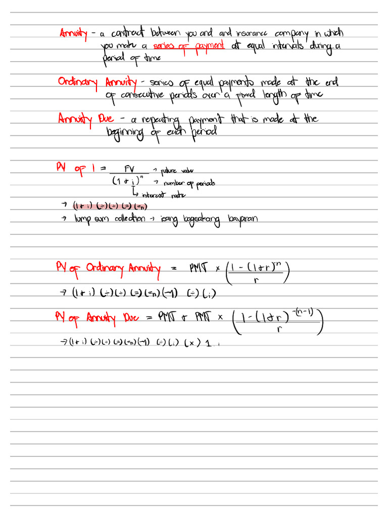 Present Value of Notes Summary | PDF