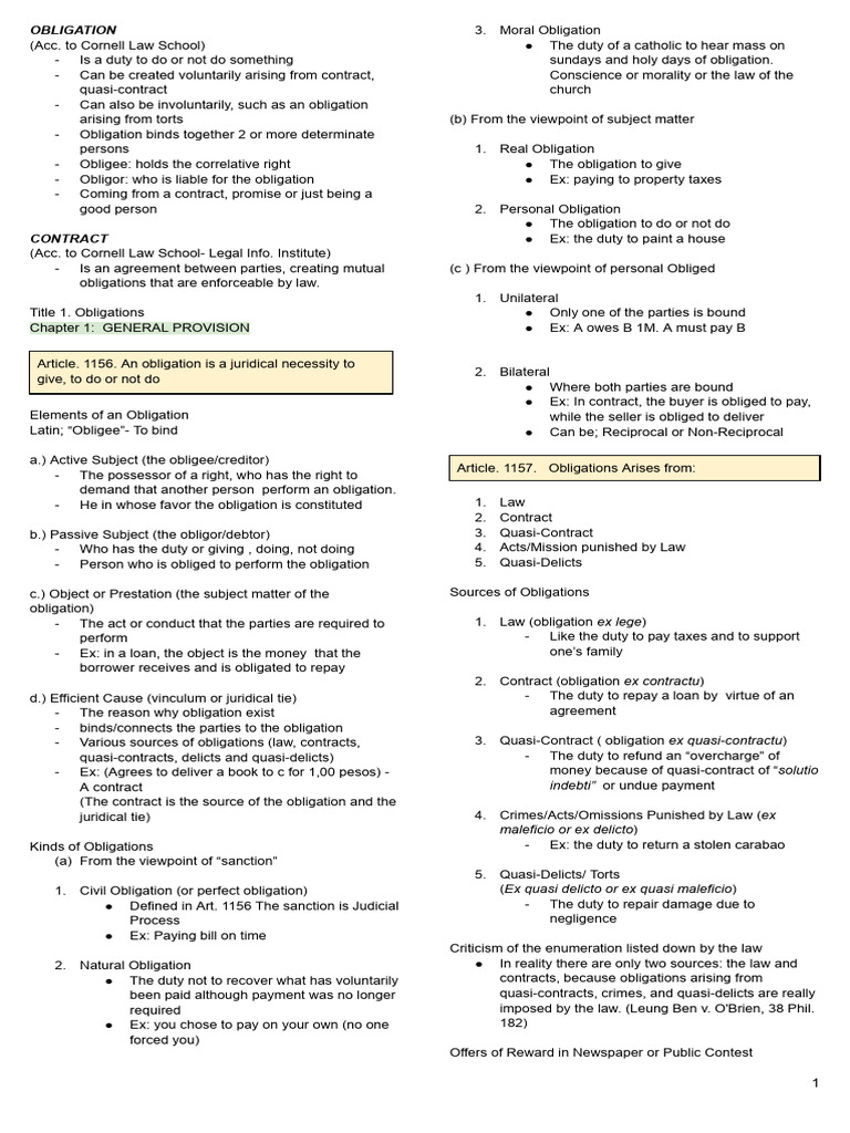 Understanding Legal Obligations | PDF | Law Of Obligations | Negligence