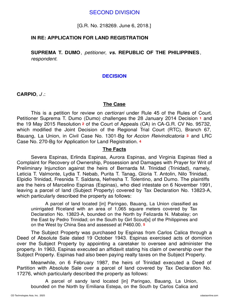Dumo v. Republic | PDF | Lawsuit | Presidents Of The United States