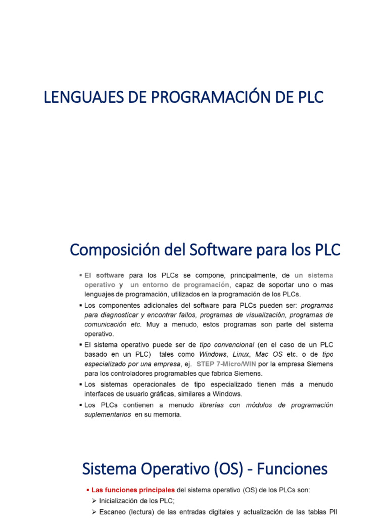 Lenguajes de Programación para PLC | PDF | Lenguaje de programación ...