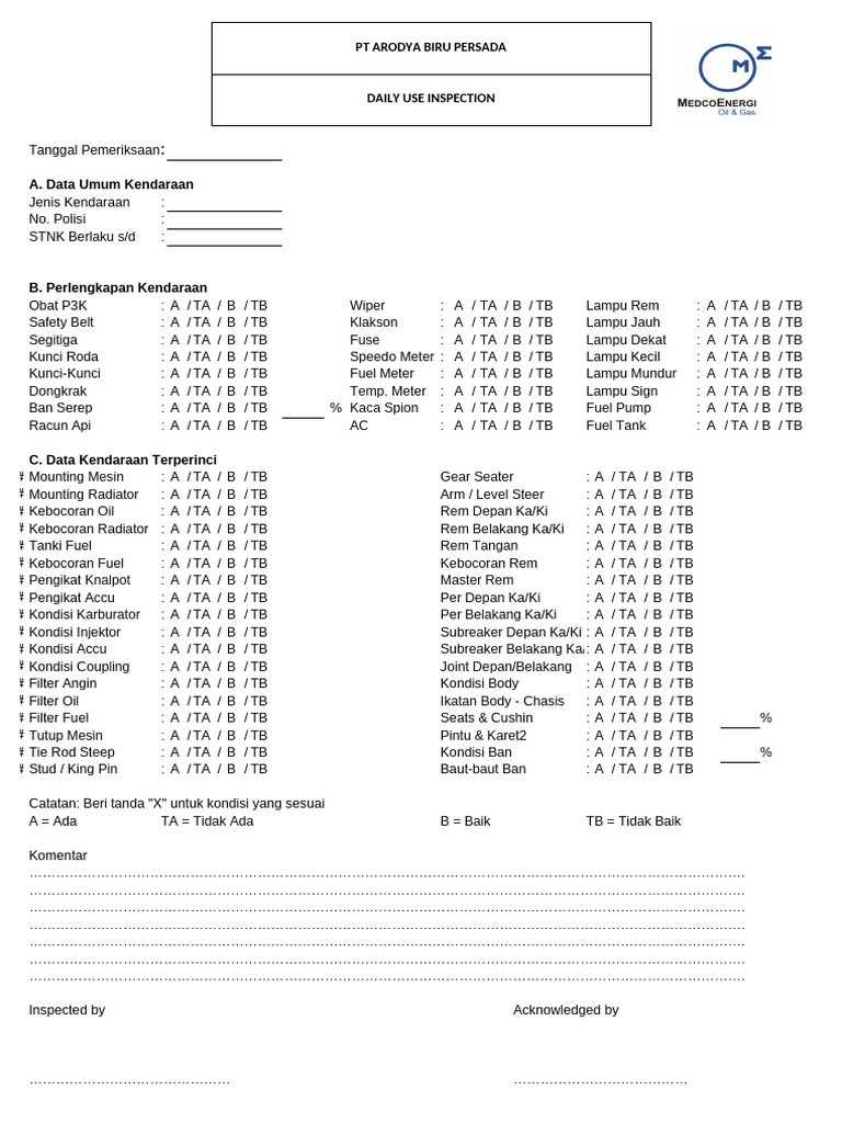 Vehicle Inspection Report | PDF