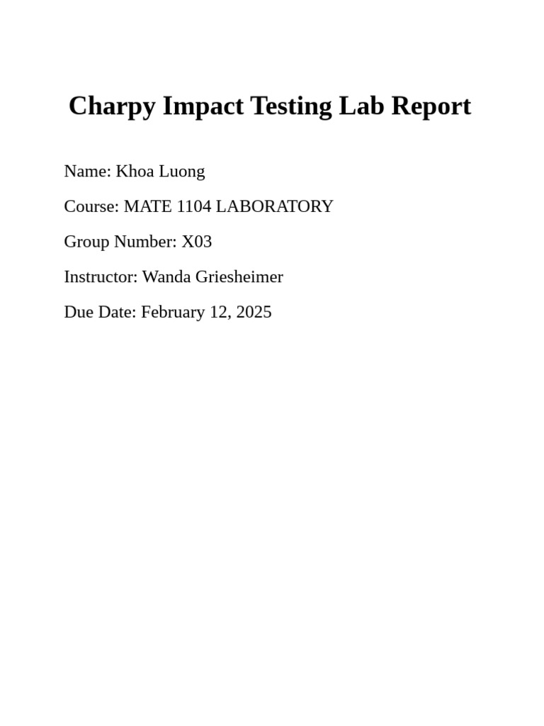 Charpy Impact Testing Results Analysis | PDF | Ductility | Fracture