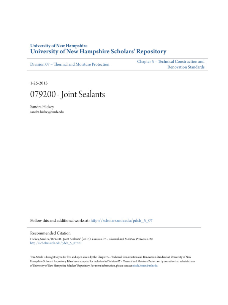 ASTM C 920 Joint Sealants Overview | PDF | Silicone | Materials
